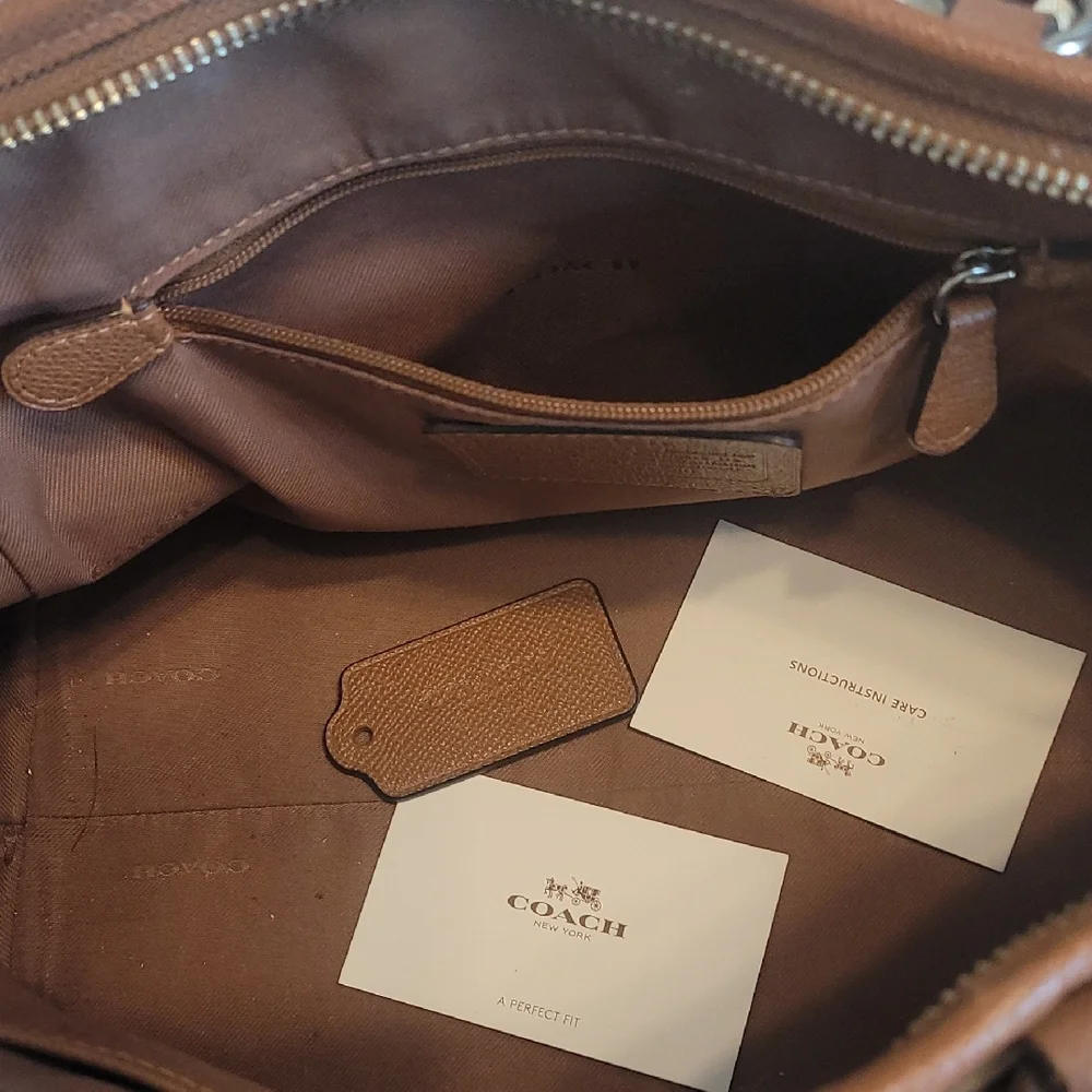 Coach Brown Leather Handbag - Picture 3 of 12